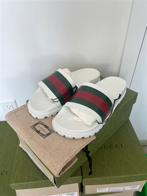 gucci trek slides review|Gucci interlocking slides review.